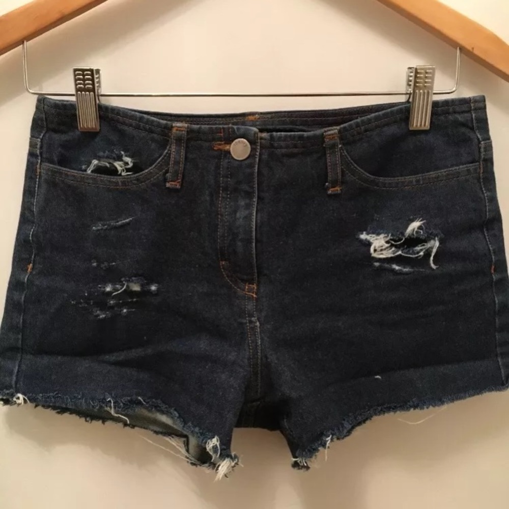Theory Cut Off Jean Shorts (Size 6)